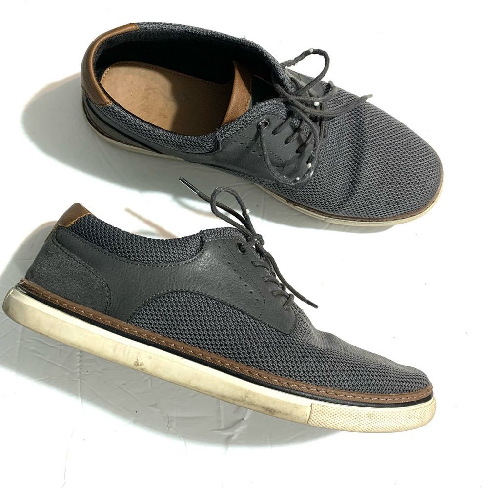 Mix No. 6 Sneaker Mens size 8 Orozco Oxford Shoes Vegan Leather Perforated Grey